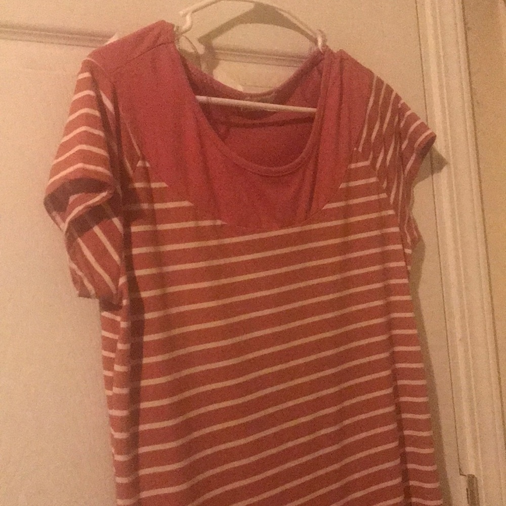 - Pink and white striped dress worn once